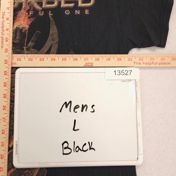 Disturbed The Vengeful One Band Crew Neck Short Sleeve Shirt Mens Size L Black - Picture 7 of 9